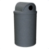 55 Gallon Round Smooth Plastic Trash Receptacle