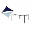 Multi-Sail Square Fabric Shade Structure With 14 Ft. Entry Height Powder-Coated Steel Columns - Base Model