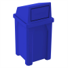 32 Gallon Plastic Receptacle with Swing Door Lid