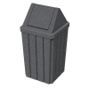 32 Gallon Plastic Receptacle With Liner And Swing Lid