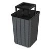 32 Gallon Plastic Receptacle with Steel Ash-top & Liner