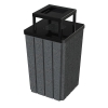 32 Gallon Plastic Receptacle with Steel Ash-top & Liner