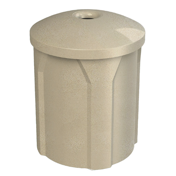 42 Gallon Plastic Receptacle with Mushroom Lid & Liner