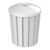 42 Gallon Round Slat Design Plastic Receptacle