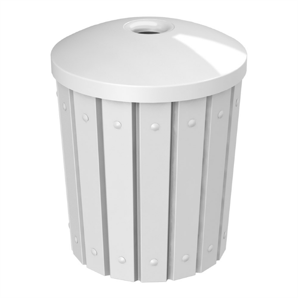 42 Gallon Round Slat Design Plastic Receptacle