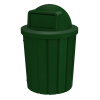 42 Gallon Plastic Receptacle with Dome Top Lid & Liner