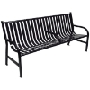 	6 Ft. Slatted Powder Coated Steel Bench