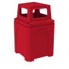 52 Gallon Plastic Receptacle with 4-way Top