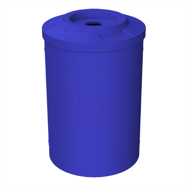 55 Gallon Round Smooth Plastic Trash Receptacle