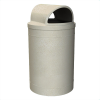 55 Gallon Round Smooth Plastic Trash Receptacle