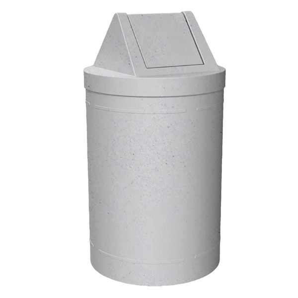 55 Gallon Round Smooth Plastic Trash Receptacle