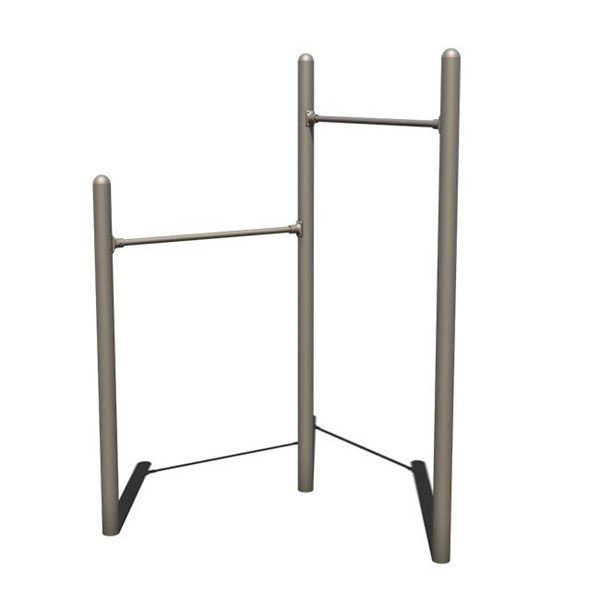 	Pull Up and Chin Up Bars Powder-Coated and In-Ground Mounted - 116 lbs.