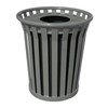 24 Gallon Wydman Series Round Steel Receptacle W/ Liner And Flat Top - 106 Lbs