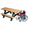 	8 Ft. Heavy Duty Recycled Plastic Wheelchair Accessible Rectangular Picnic Table