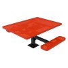Elite Series 46" x 63" Square ADA Compliant 2 Seat Thermoplastic Polyethylene Coated Pedestal Picnic Table