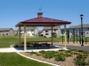 Square Hip End Metal Top Park Shelter Structure - with Cupola