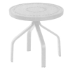 Round Punched Aluminum Side Table With Commercial Aluminum Frame