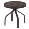 Round Punched Aluminum Side Table With Commercial Aluminum Frame