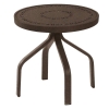 Round Punched Aluminum Side Table With Commercial Aluminum Frame