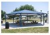 Hexagon Metal Top Park Shelter With 7' 6" Entry Height