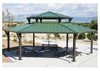 Hexagon Metal Duo-Top Park Shelter With 7' 6" Entry Height