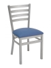 Metropolitan Interior Restaurant Dining Chair with Metal Frame and Wooden or Vinyl Upholstered Seat - 14 lbs. - MET-05S XT