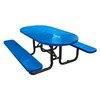 6 Ft. Oval Perforated Style Thermoplastic Picnic Table