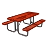 Ultra Leisure Style Polyethylene Coated Metal Picnic Table