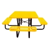 46" Square Expanded Metal Style Thermoplastic Picnic Table