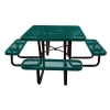 46" Square Expanded Metal Style Thermoplastic Picnic Table