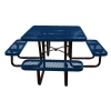 46" Square Expanded Metal Style Thermoplastic Picnic Table