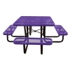 46" Square Expanded Metal Style Thermoplastic Picnic Table