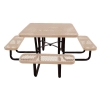 46" Square Expanded Metal Style Thermoplastic Picnic Table