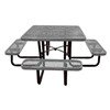 46" Square Expanded Metal Style Thermoplastic Picnic Table