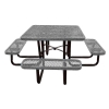 46" Square Expanded Metal Style Thermoplastic Picnic Table