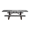 Dual Access ADA Perforated Rectangular Thermoplastic Picnic Table