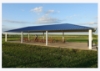 Rectangle Hip End Metal Top Park Shelter With 7' 6" Entry Height