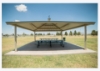 Rectangle Hip End Metal Top Park Shelter With 7' 6" Entry Height