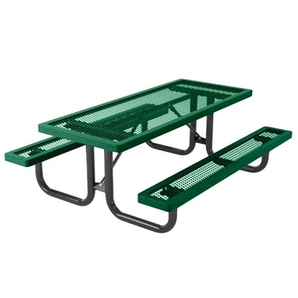 6 Ft. Heavy-Duty Thermoplastic Coated Expanded Picnic Table