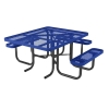 Ultra Leisure Style Square Polyethylene Coated Metal ADA Picnic Table