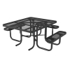 Ultra Leisure Style Square Polyethylene Coated Metal ADA Picnic Table