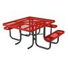 Ultra Leisure Style Square Polyethylene Coated Metal ADA Picnic Table