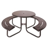 Acadia 36" Round Powder Coated Steel Portable Picnic Table