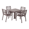 Biscayne 36" Steel Patio Table and Chair Set