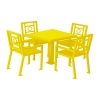 Biscayne 36" Steel Patio Table and Chair Set