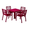 Biscayne 36" Steel Patio Table and Chair Set