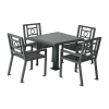 Biscayne 36" Steel Patio Table and Chair Set