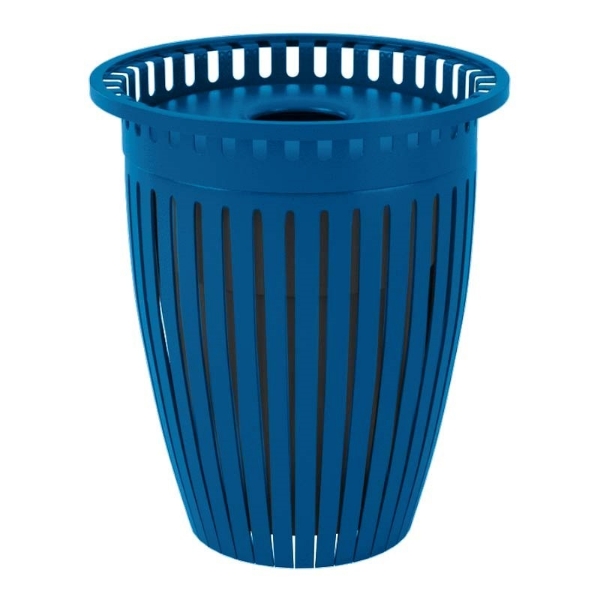 Crown Style 32 Gallon Steel Waste Receptacle & Liner W/ Flared Top