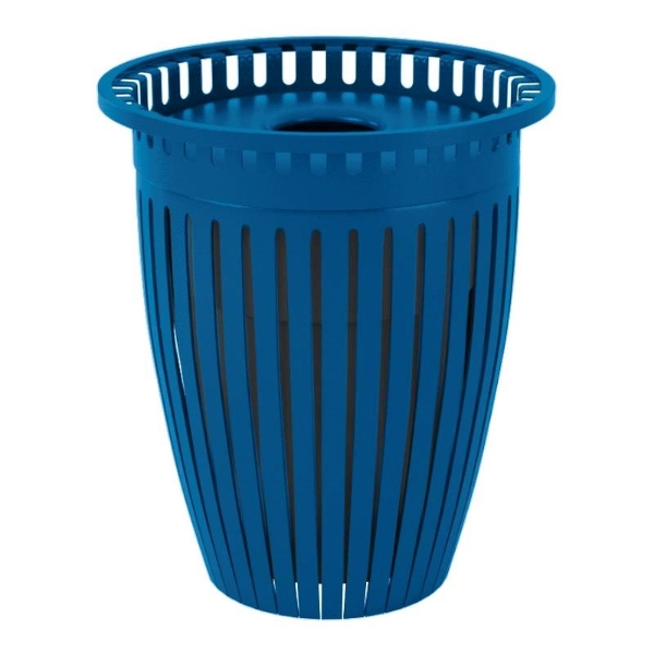 Crown Style 32 Gallon Steel Waste Receptacle & Liner W/ Flared Top