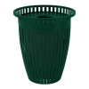 Crown Style 32 Gallon Steel Waste Receptacle & Liner W/ Flared Top